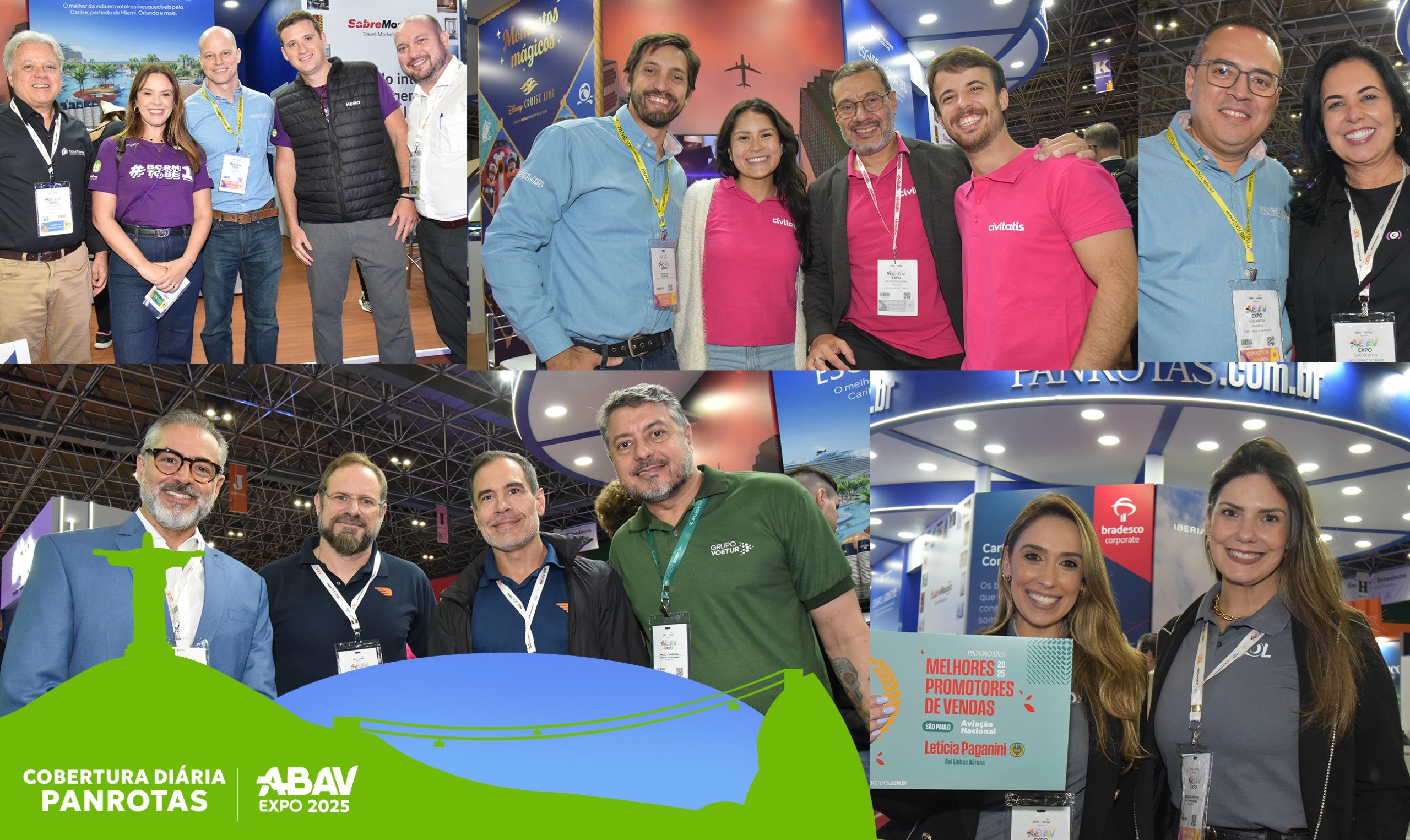 Profissionais do Turismo se encontram com equipe PANROTAS nesta Abav Expo 2025