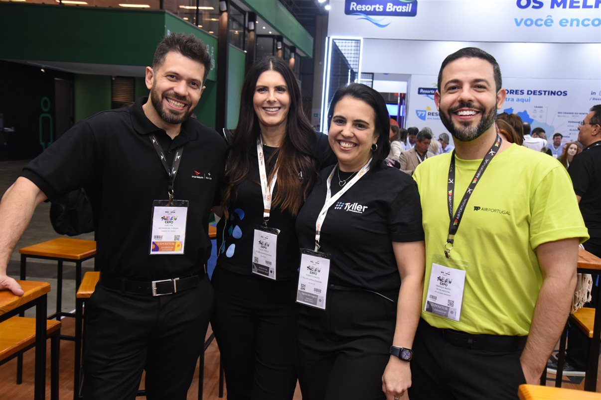 Artur Luiz Andrade, da PANROTAS, Luiz Strauss, da Abav-RJ, Fabiano Camargo, da Braztoa, Marco Ferrazz, da Clia Brasil, e Marcelo Oliveira, da CMO Advogados