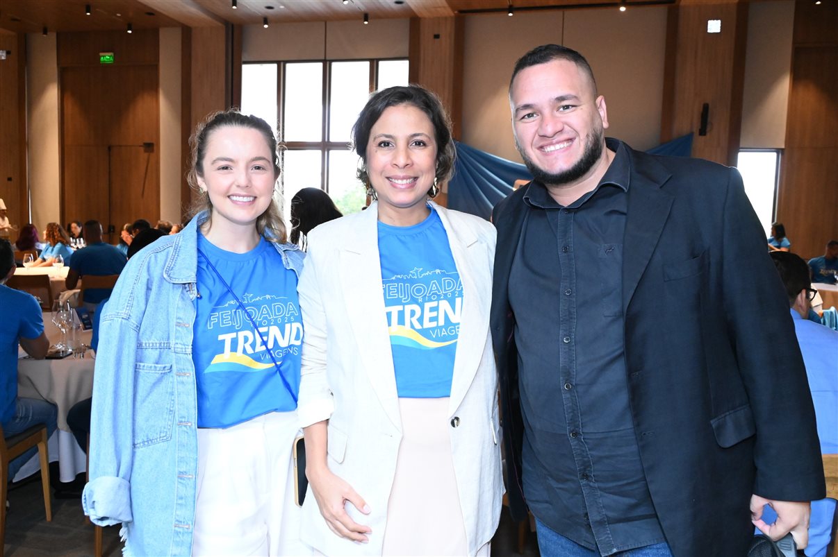 Jonathan Wommer, da CVC Corp, Vilma Paes, da Trend, Priscila Pereira, da Atlantica Hospitality, Andressa Justus, da Trend, Noah Britto, da Trend, e Danilo Tomazele, da Atlantica Hospitality