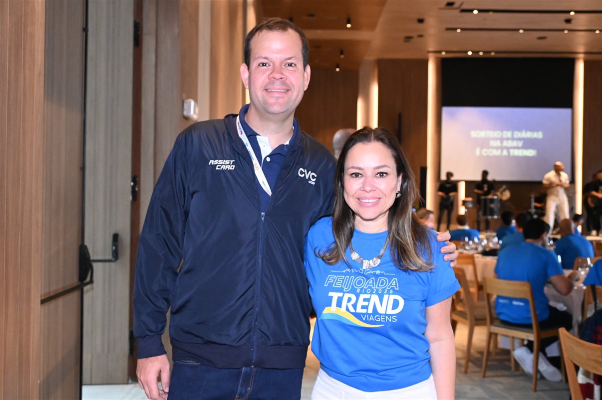 Jonathan Wommer, da CVC Corp, Vilma Paes, da Trend, Priscila Pereira, da Atlantica Hospitality, Andressa Justus, da Trend, Noah Britto, da Trend, e Danilo Tomazele, da Atlantica Hospitality