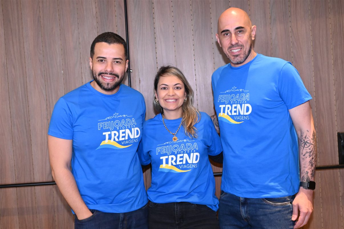 Jonathan Wommer, da CVC Corp, Vilma Paes, da Trend, Priscila Pereira, da Atlantica Hospitality, Andressa Justus, da Trend, Noah Britto, da Trend, e Danilo Tomazele, da Atlantica Hospitality