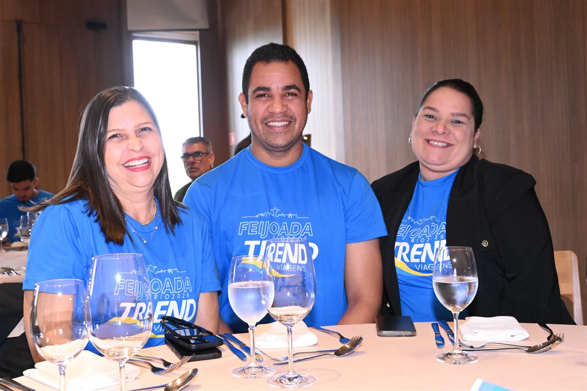 Jonathan Wommer, da CVC Corp, Vilma Paes, da Trend, Priscila Pereira, da Atlantica Hospitality, Andressa Justus, da Trend, Noah Britto, da Trend, e Danilo Tomazele, da Atlantica Hospitality