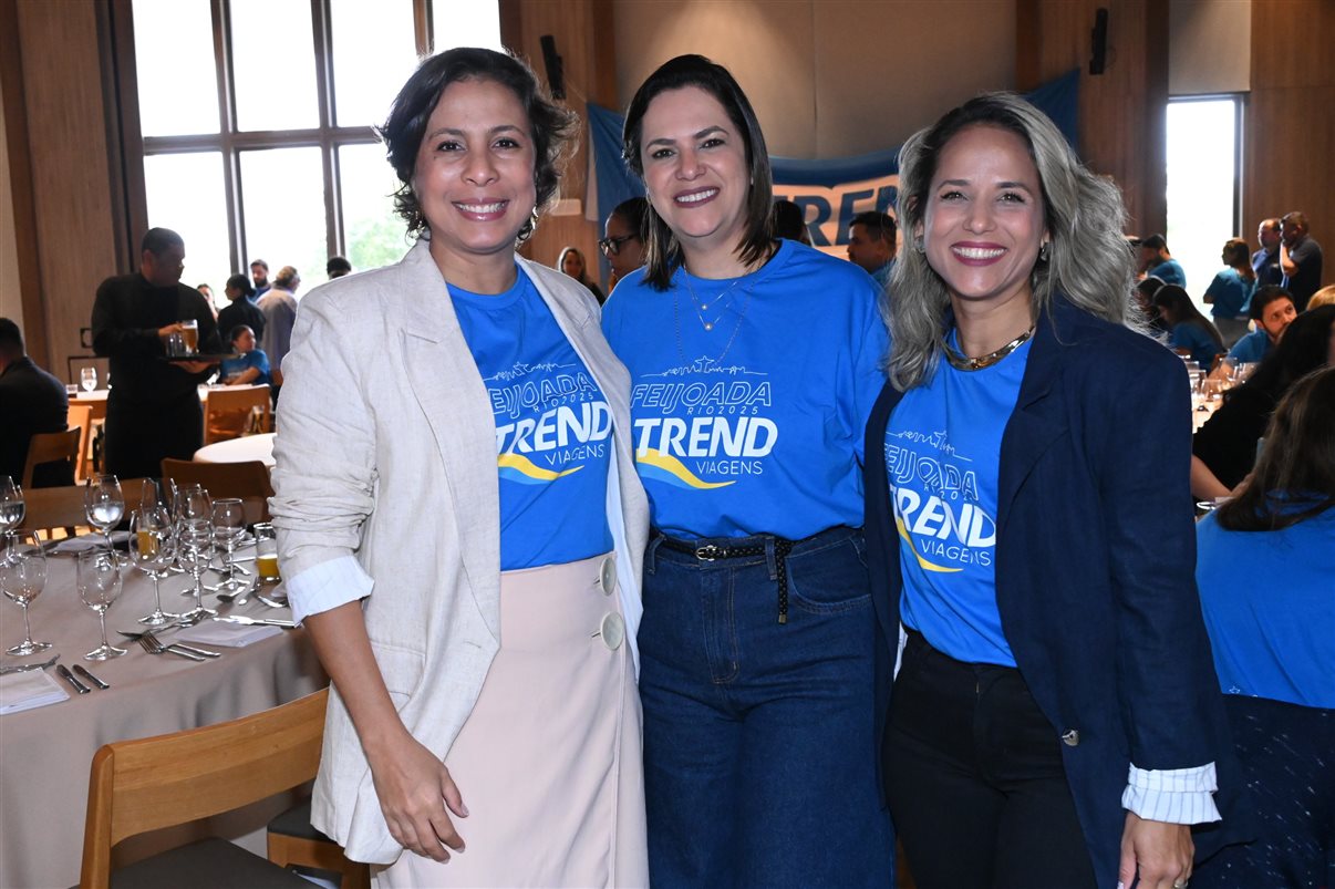 Jonathan Wommer, da CVC Corp, Vilma Paes, da Trend, Priscila Pereira, da Atlantica Hospitality, Andressa Justus, da Trend, Noah Britto, da Trend, e Danilo Tomazele, da Atlantica Hospitality