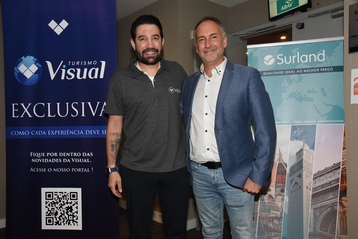 Hugo Lagares, da Visual Turismo, e Rafael Galann, da Surland