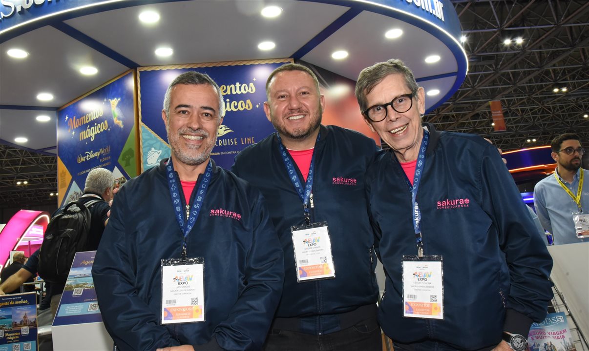 Luis Carlos Vargas, Wagner Chaves e Cassio Oliveira, da Sakura