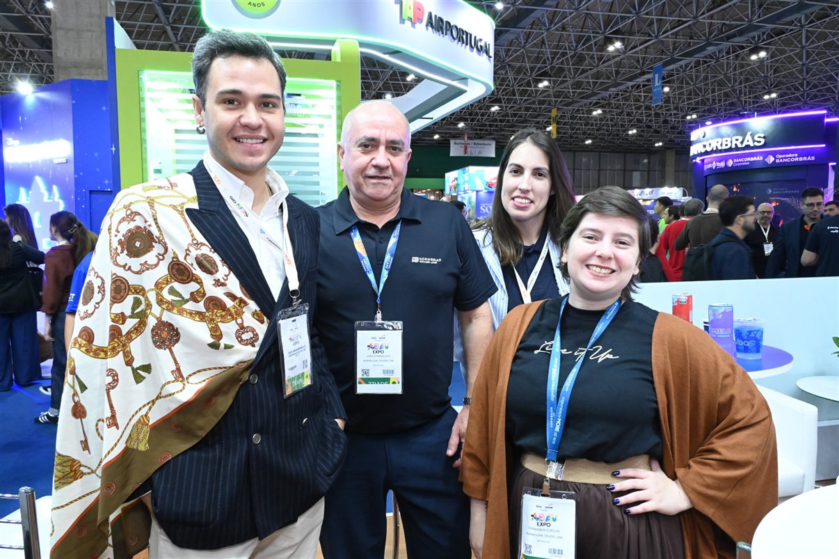 Patricia Ribeiro, Christina Rached, Annette Taeuber, Cristina Martins e Monica Nardo, do Lufthansa Group