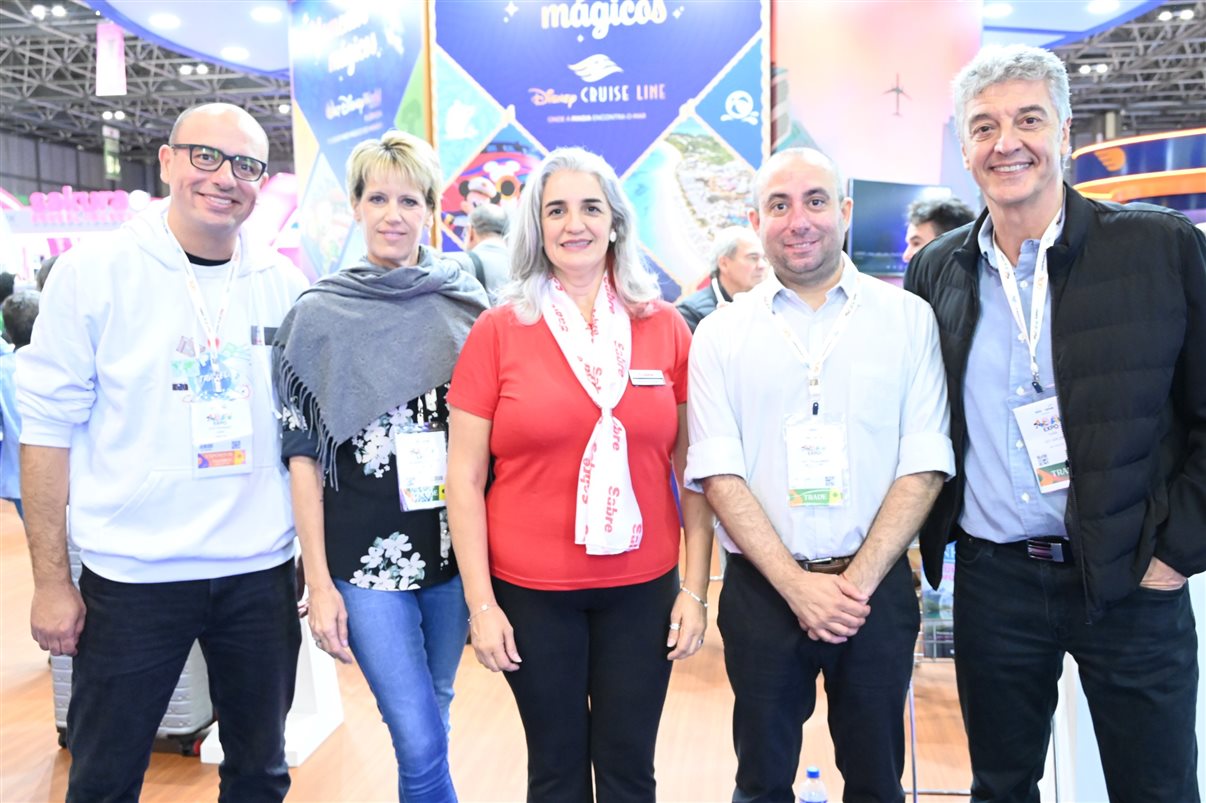 Patricia Ribeiro, Christina Rached, Annette Taeuber, Cristina Martins e Monica Nardo, do Lufthansa Group