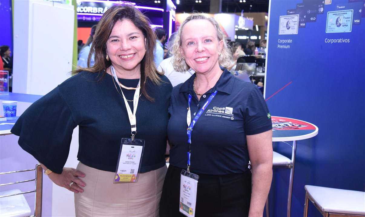 Diana Pomar, representante do Turismo de Los Cabos no Brasil, e Mônica Alonso, da Copa Airlines