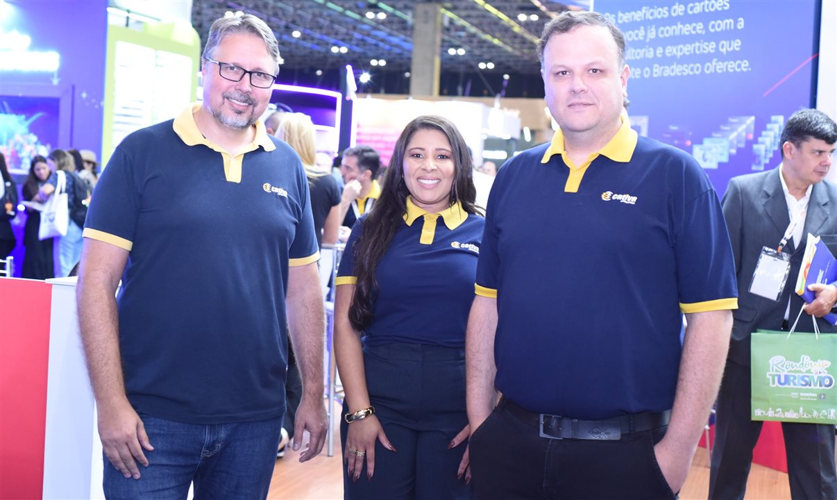 Marcelo Adams, Suelen Silveira e Mateus Eidt, da Cativa Operadora