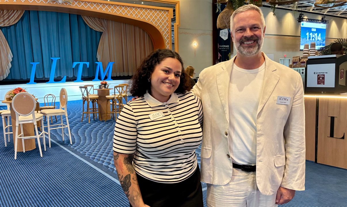 ILTM Americas: Simon Mayle, diretor, e Camila de Oliveira, executiva de Vendas