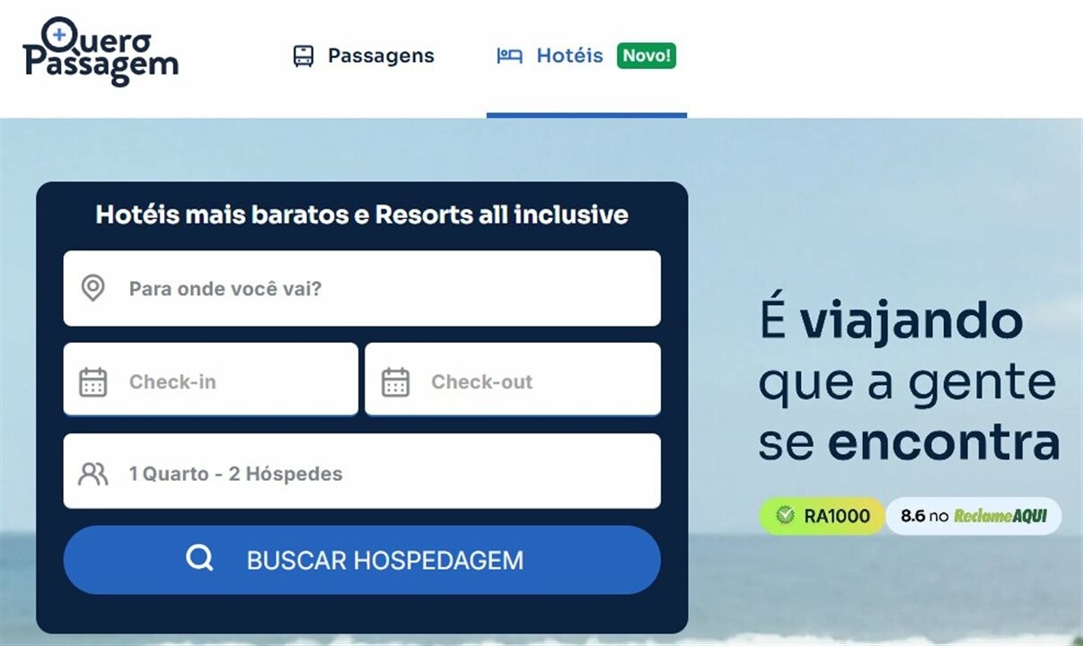 Nova plataforma já está disponível no site da Quero Passagem