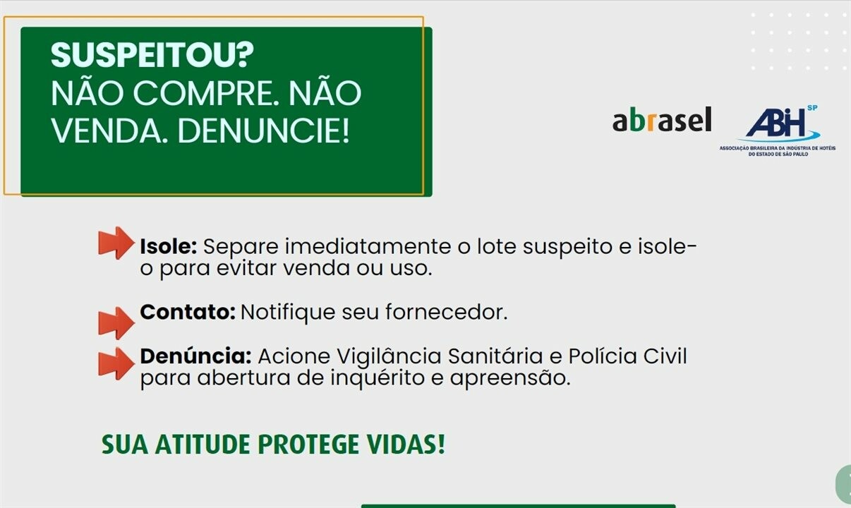 Material orienta hotéis, bares e restaurantes sobre compra segura, verificação de embalagens e canais de denúncia; iniciativa reforça a proteção à saúde do consumidor e a segurança jurídica dos estabelecimentos