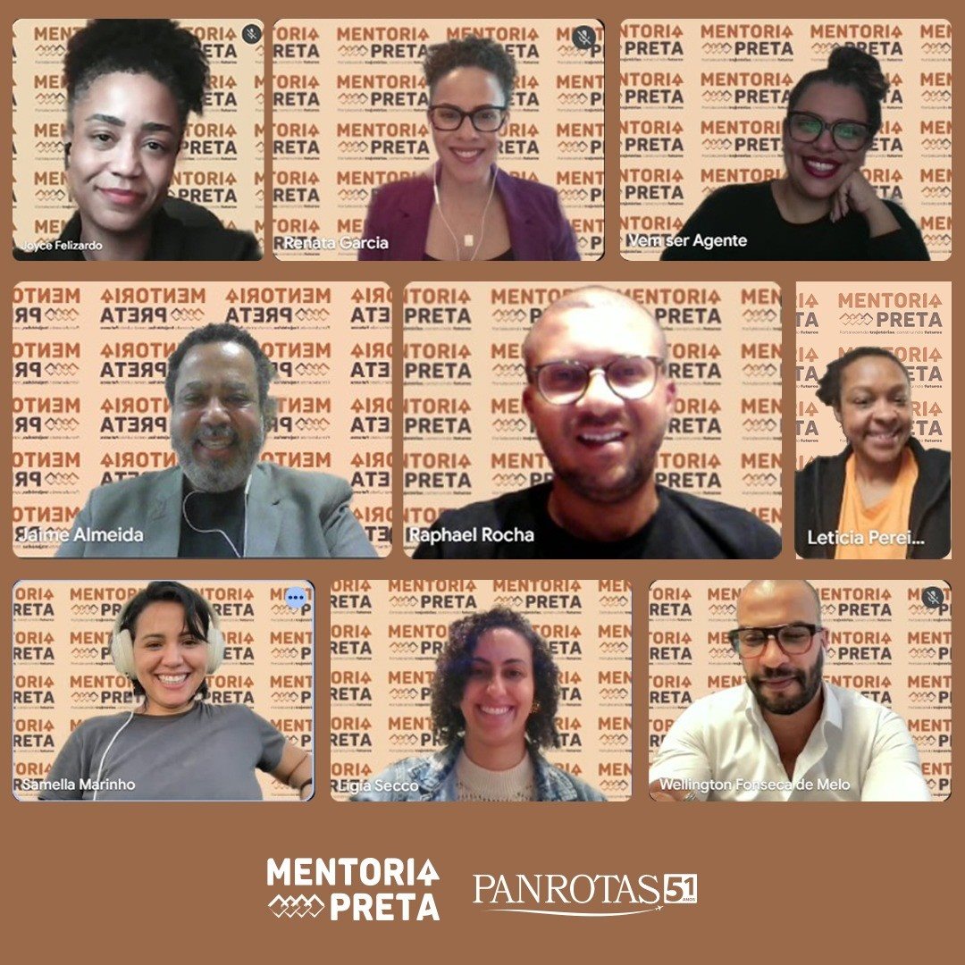 Mentorados e mentores em uma das reuniões do projeto