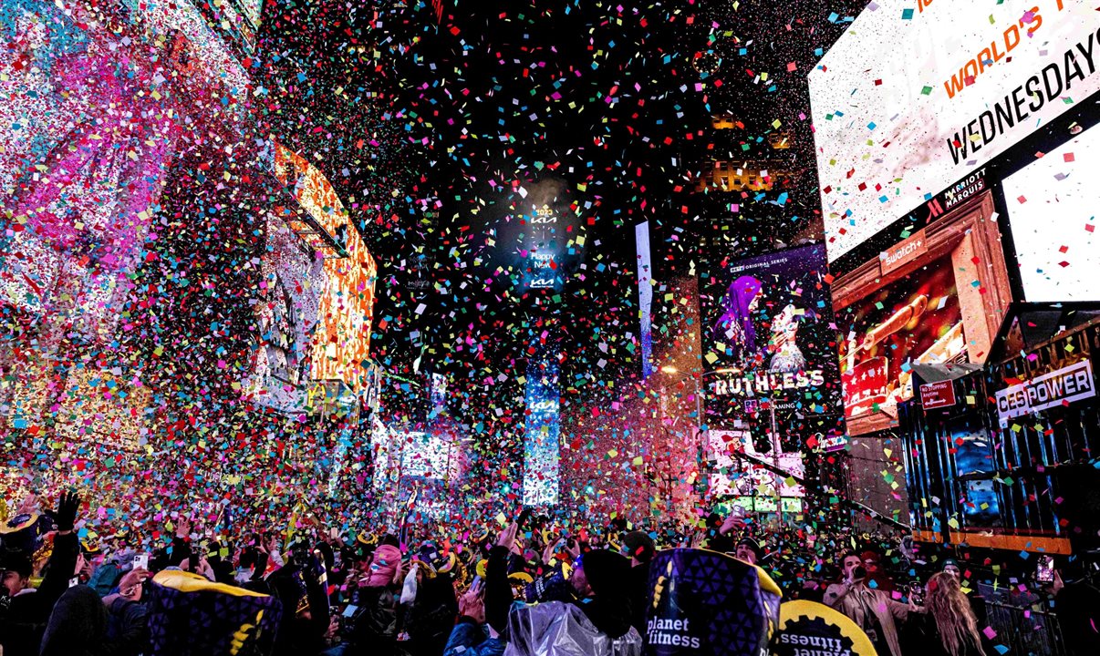 Times Square é o palco de um dos réveillons mais famosos do mundo