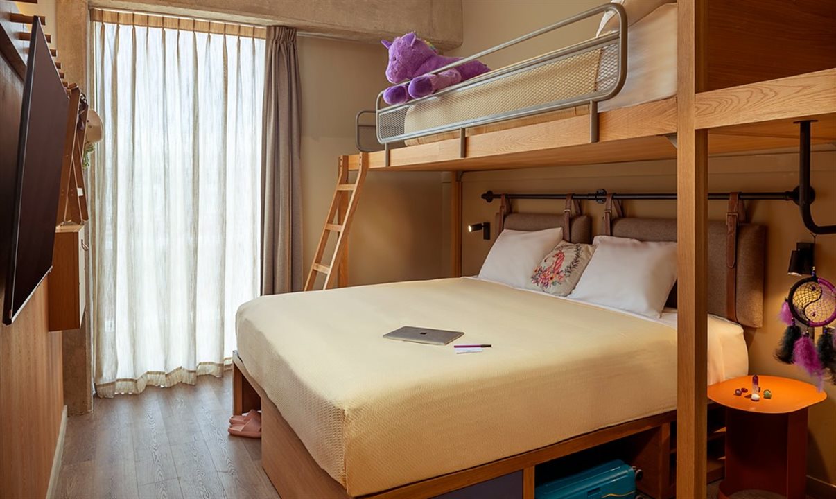 Quarto do hotel Moxy Tulum