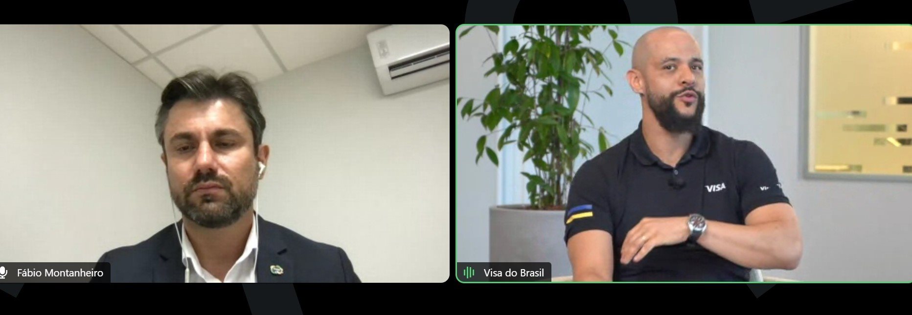 Fábio Montenheiro, da Embratur, e Valter Andrade, da Visa, participaram do webinar