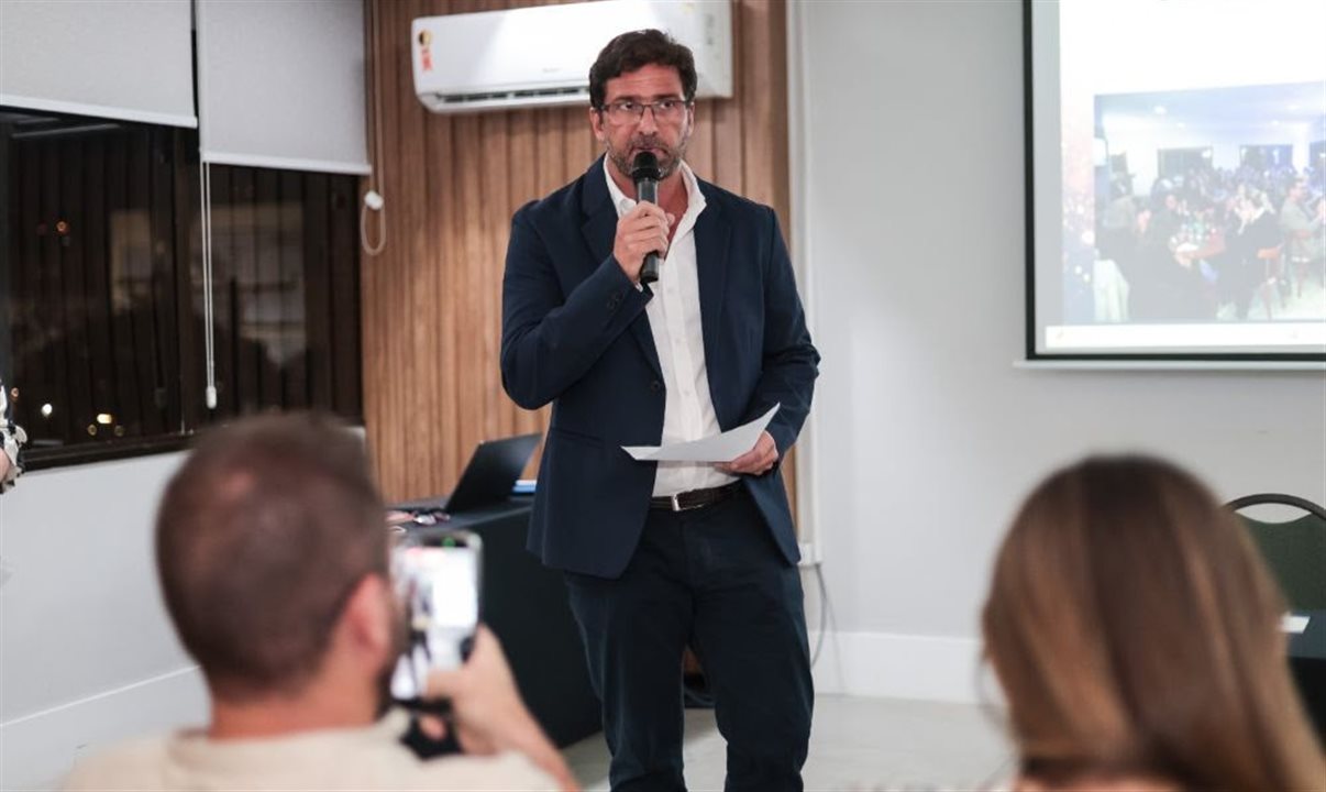 João Augusto Machado, presidente da Abav-RS, durante posse da nova diretoria da entidade