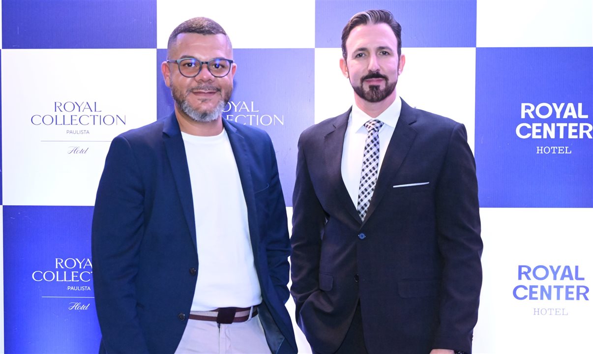 Flavio Manoel, gerente nacional de Vendas e Marketing da Royal Hotéis, e Murilo Arruda, gerente geral do Royal Collection Paulista