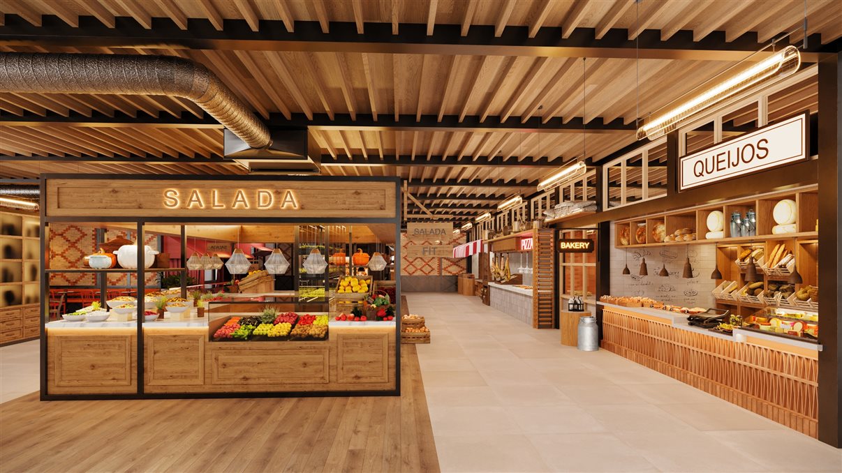 Restaurante no estilo bufê