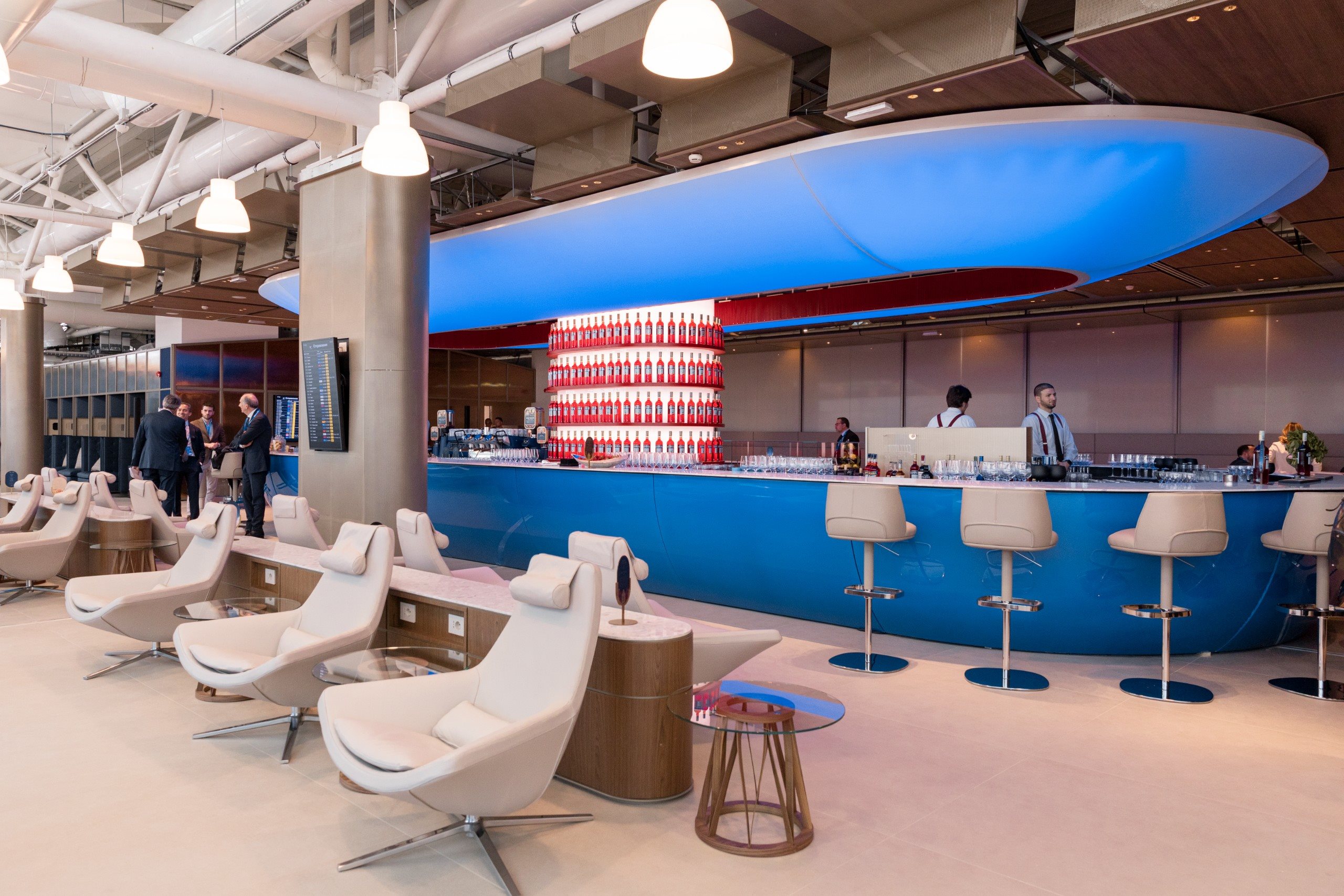 Lounge no Aeroporto de Roma