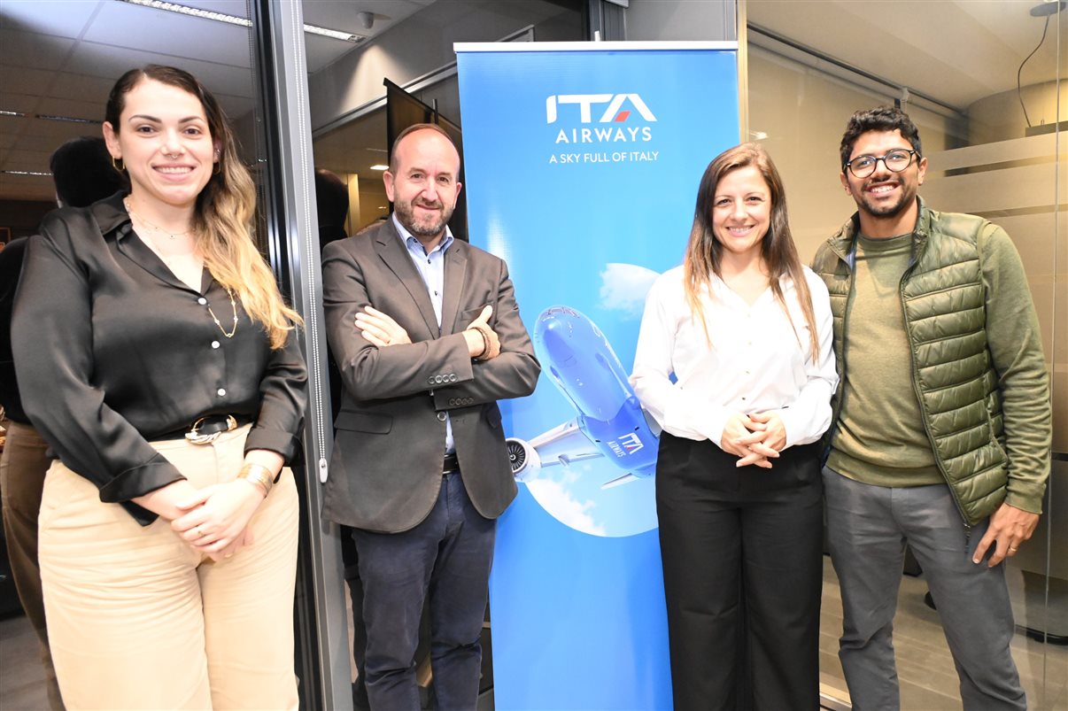 Andrea Taddei, da ITA Airways, e José Guilherme Alcorta, da PANROTAS