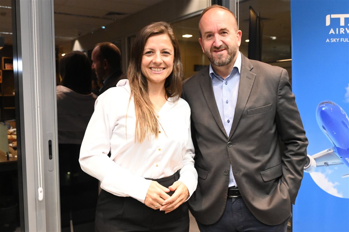 Andrea Taddei, da ITA Airways, e José Guilherme Alcorta, da PANROTAS