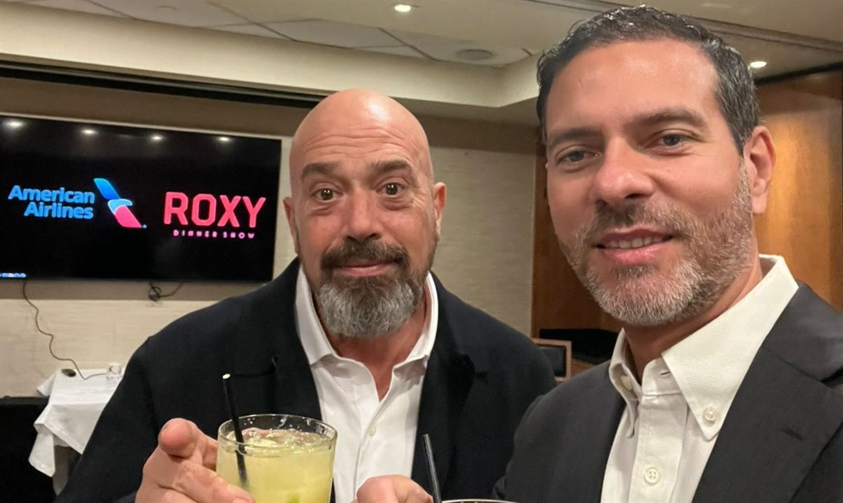 Michael Nagy, do Roxy Dinner Show, e Alexandre Cavalcanti, da American