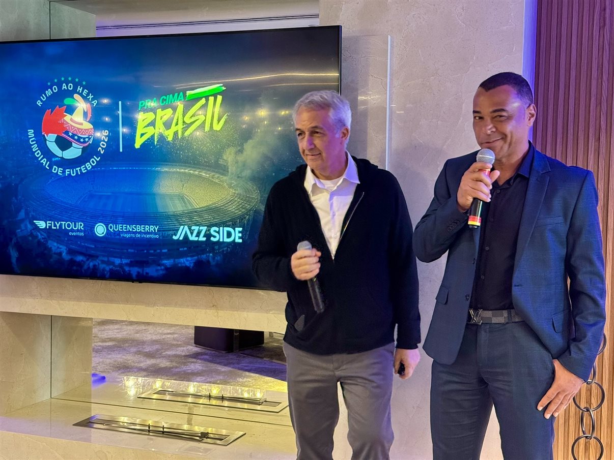 Sylvio Ferraz, da BeFly, e Cafu destacaram as vantagens e a emoção de participar de uma Copa do Mundo