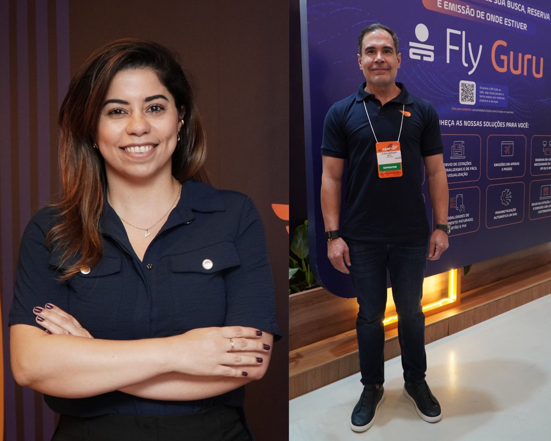 Veronica Prado, gerente executiva de Negócios para Queensberry e Qby, e Flavio Marques, diretor executivo de Negócios B2B da BeFly