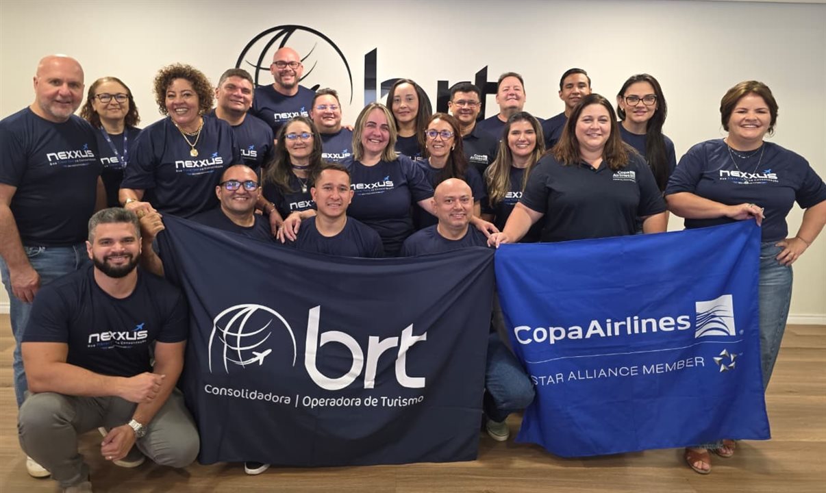 Durante o encontro, a equipe também participou de um treinamento ministrado pela Copa Airlines, representada por Fábiano Dias e Gabriela Gomes