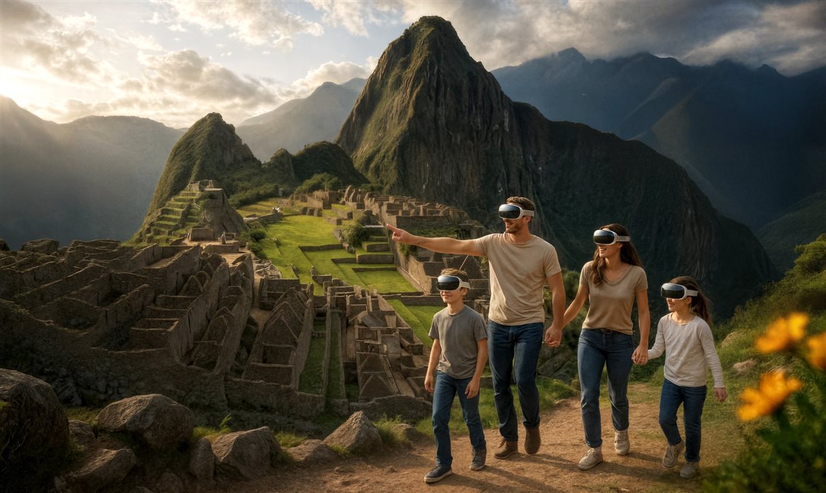A precisão da experiência vem de um contexto inusitado: durante a pandemia, a equipe da Virtual Worlds teve acesso exclusivo a Machu Picchu, aproveitando o raro momento em que o sítio arqueológico estava completamente vazio