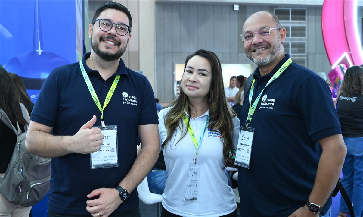 Cassio Dias, Angelina Tosta e Ivson Rodrigues, da Europ Assistance