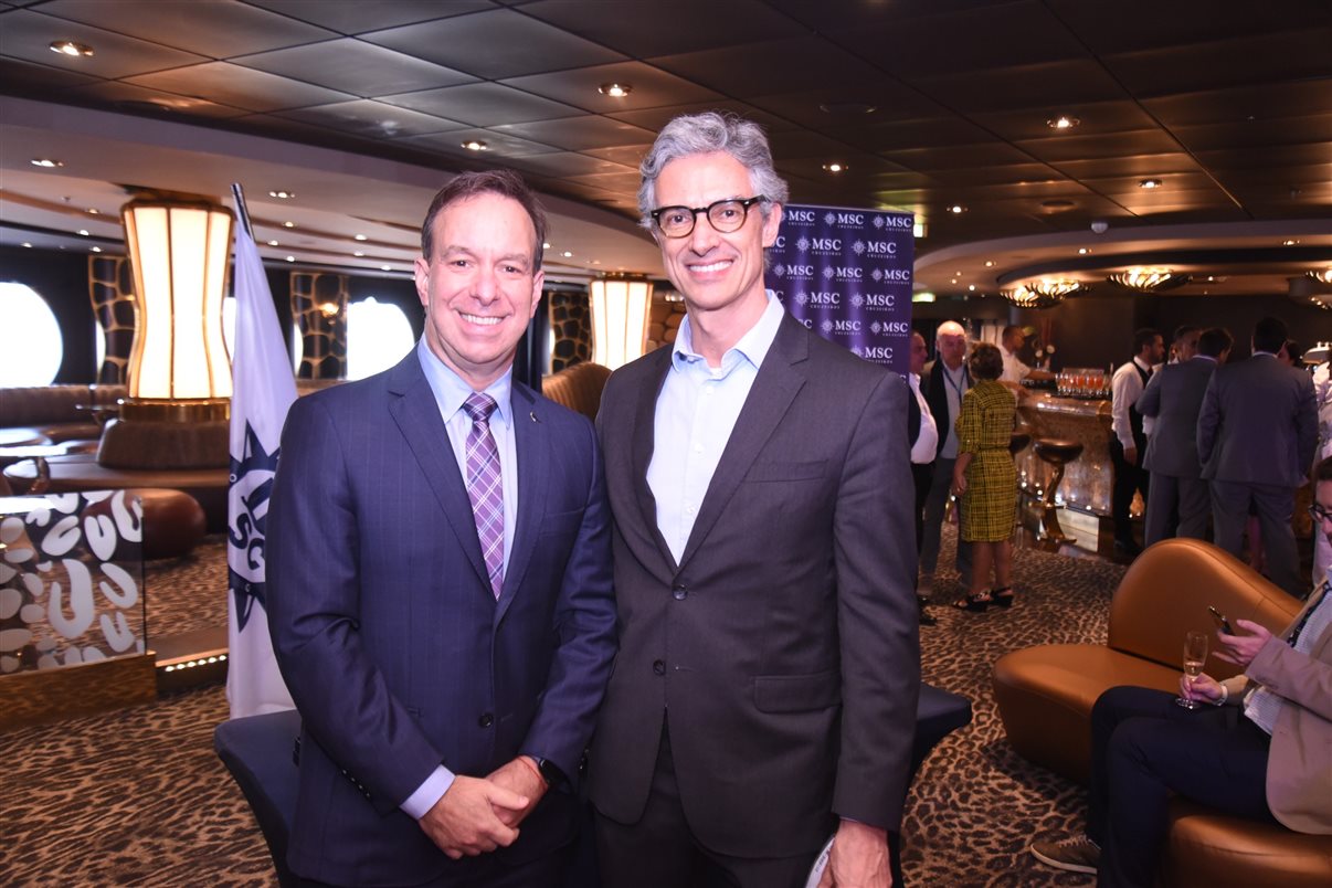Adrian Ursilli, diretor geral da MSC Cruzeiros no Brasil, e Marco Ferraz, presidente da Clia Brasil