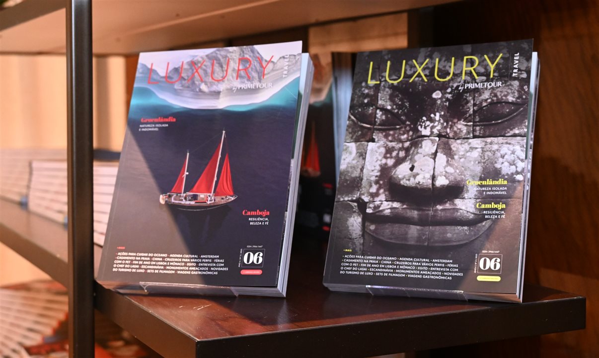 As duas capas da sexta edição da revista da Primetour