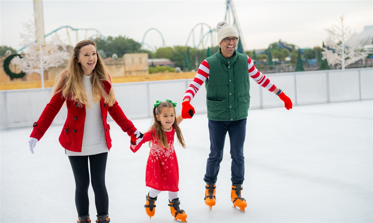 Visitantes podem ainda patinar no gelo no Bayside Stadium