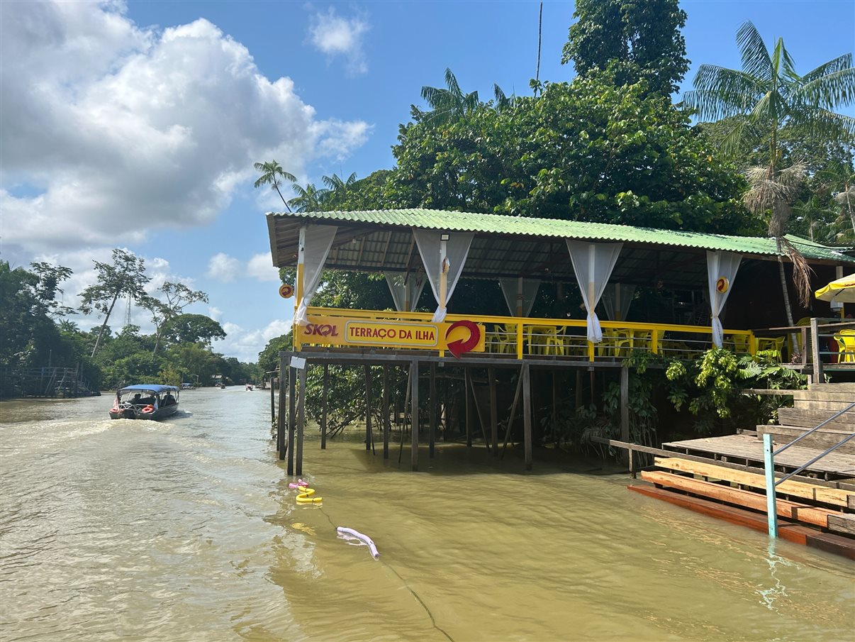 Terraço da Ilha, uma das opções gastronômicas do Combu