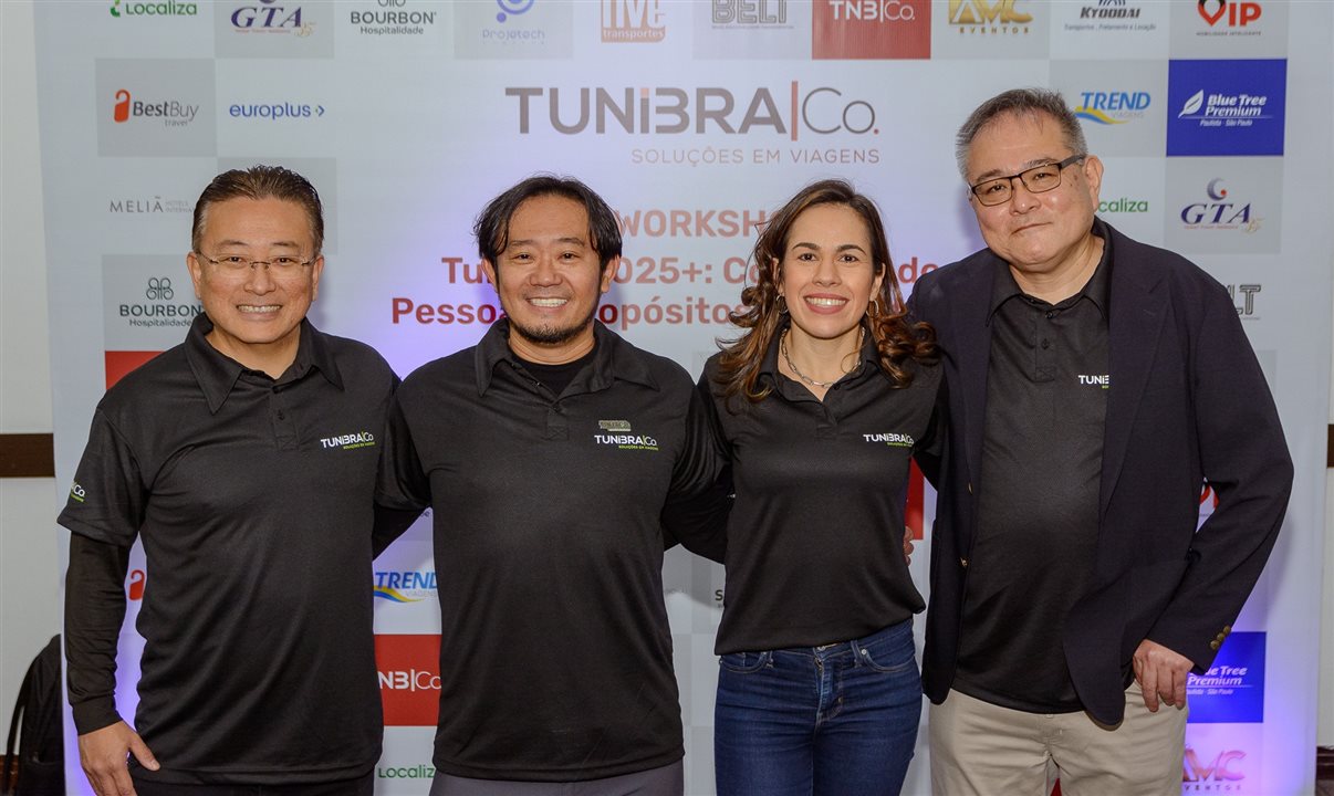Sandro Jodai , Eduardo Kagohara, Talita Barreto e Edu Tsutsumi, sócio-diretores da Tunibra
