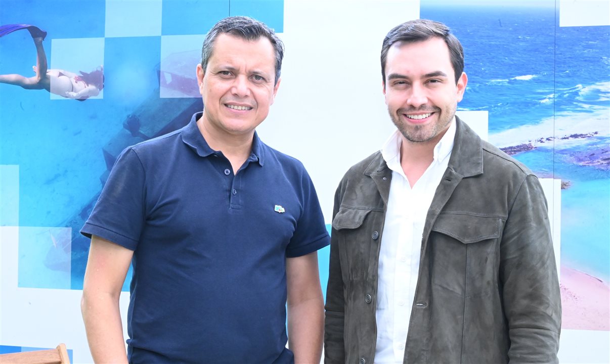 Carlos Barbosa e Ivan Calderón, do Turismo de Aruba