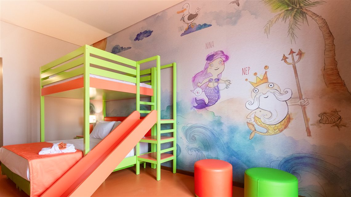 Quarto do Club Nep pensado nas crianças