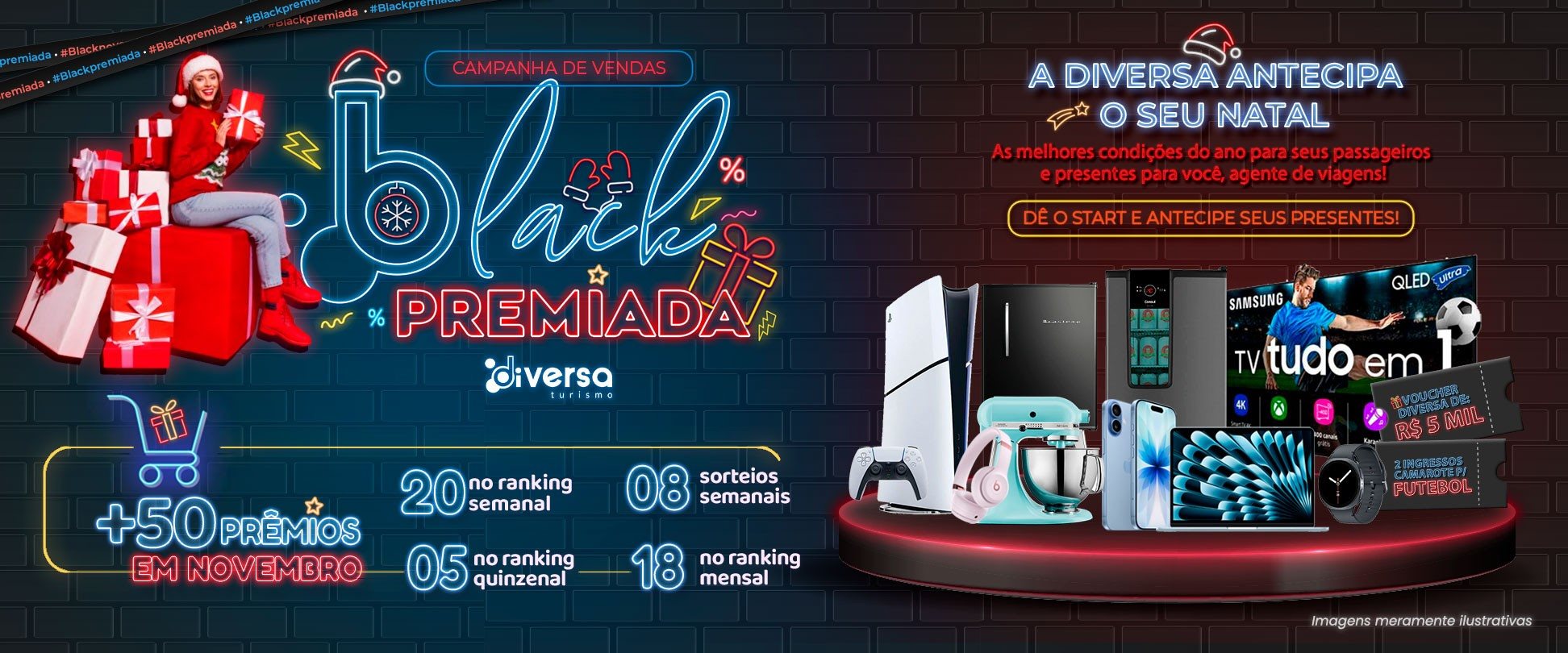 Black Premiada terá mais de 50 tipos de prêmios para os agentes de viagens