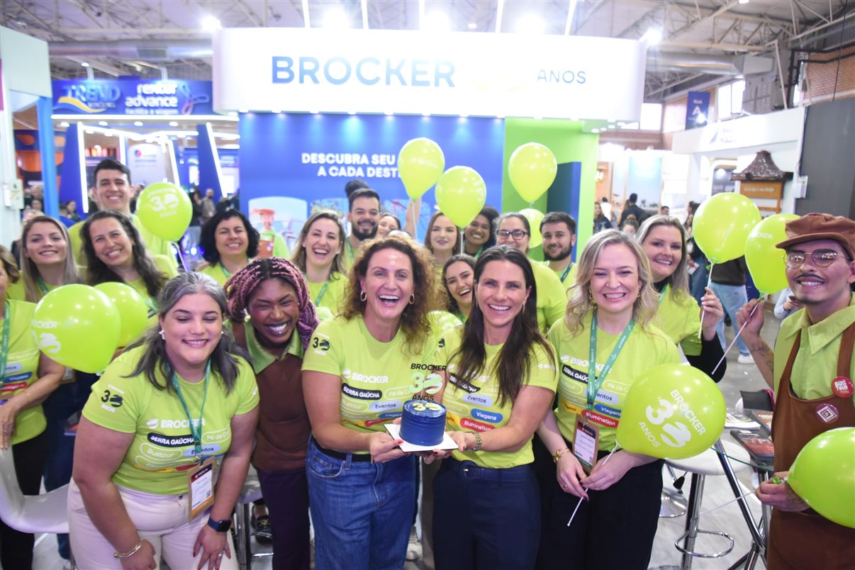 A Brocker fez a comemoração de seus 30 anos de fundação no estande da feira