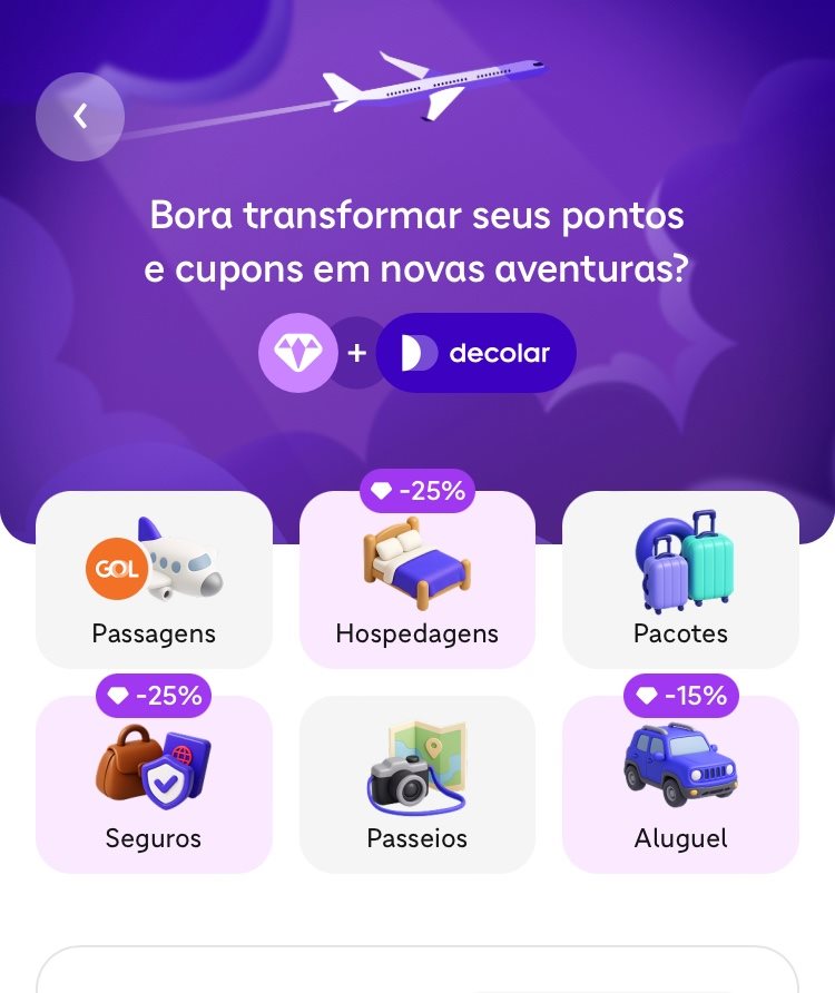 Agora, todos os consumidores poderão acessar a nova categoria ‘Viagens’ e participar do programa de fidelidade da Decolar, o “Passaporte”: a cada pedido feito no iFood, os consumidores ganharão pontos
