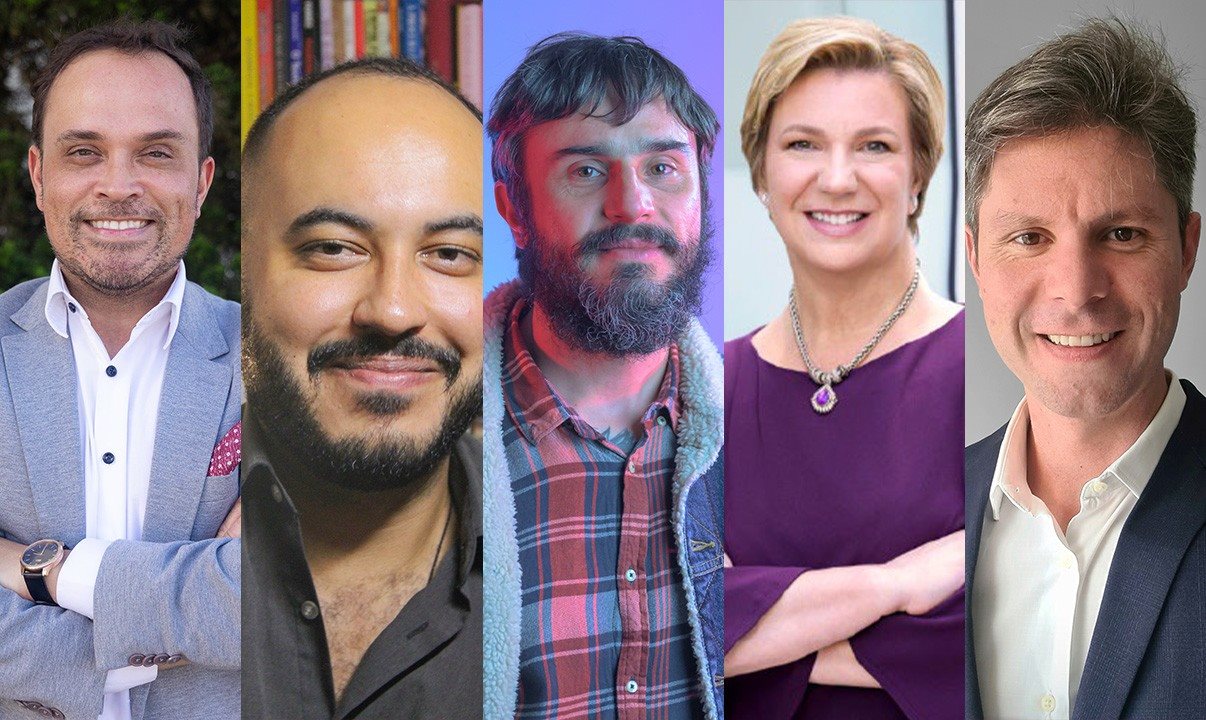 Wagner André, Renan Sukevicius, Dênis matos, Christine Valls e Jefferson Moreira