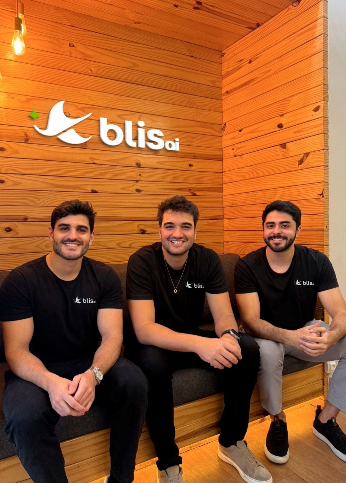 Rodrigo Cioffi (COO), Rafael Cohen (CEO) e Luiz Antunes (CTO) da startup de Turismo Blis AI