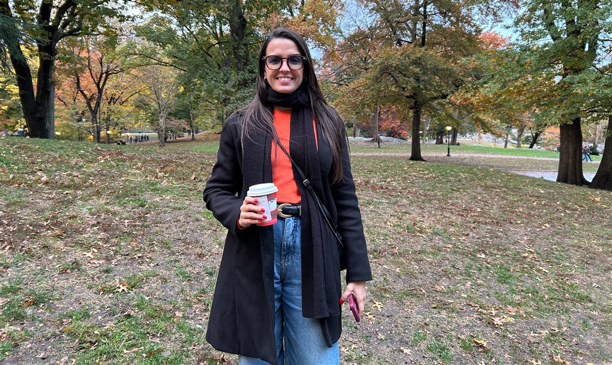 Naiara Catao, da Viajando com Naná, no Central Park