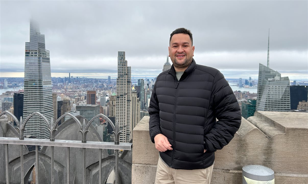 Frederico Landa, da Rio Milhas, no Top of the Rock
