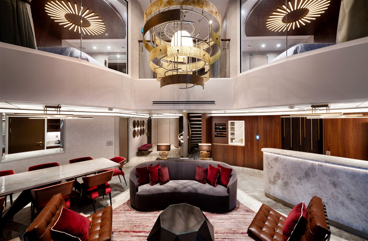 Sala de estar da Destiny Tower Suite