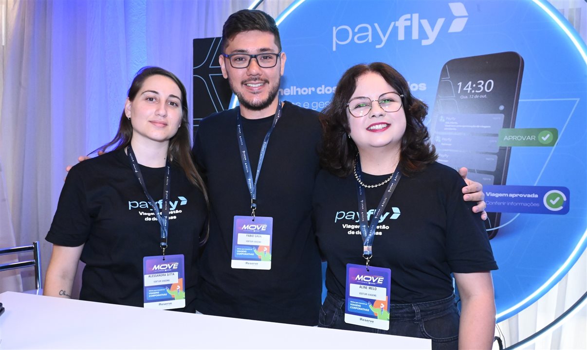 Alessandra Sita, Fábio Gava e Aline Melo, da Voetur