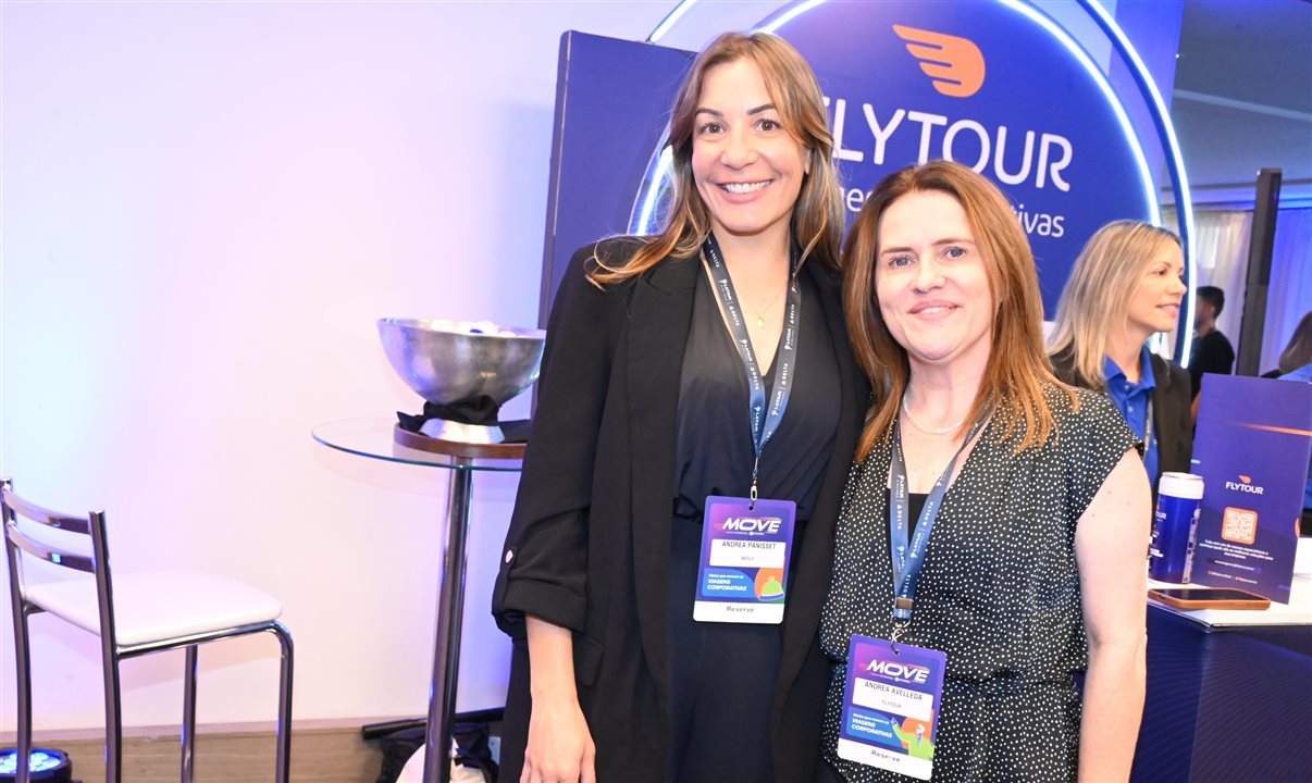 Andrea Panisset, head de Marca e ESG da BeFly, e Andrea Avelleda, head de Relacionamento da Flytour