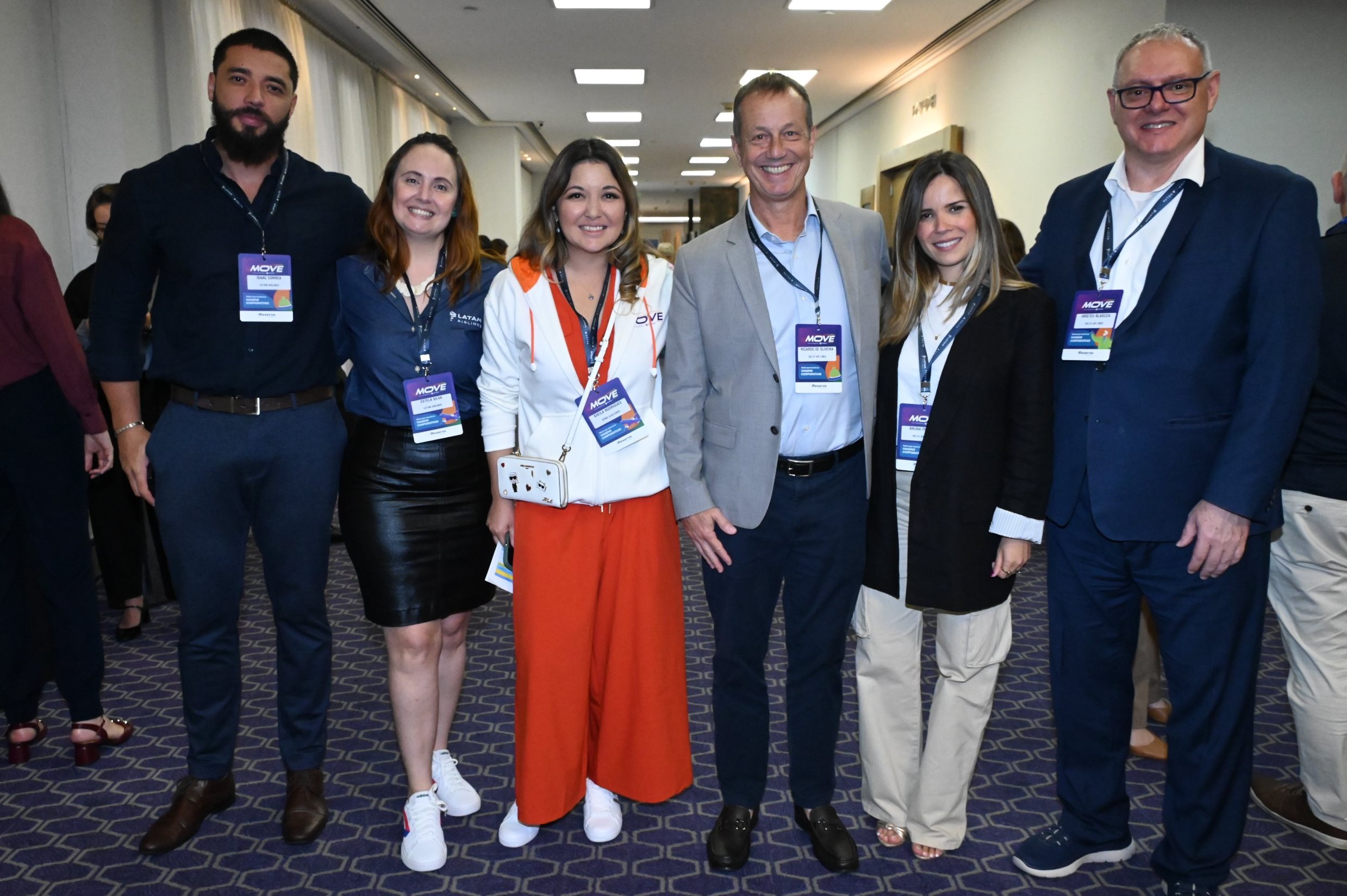 Isaac Correa e Estela Silva, da Latam, Sheila Rodrigues, da KPMG, Ricardo de Oliveira, Bruna Freitas e Aristeu Blasizza, da Delta